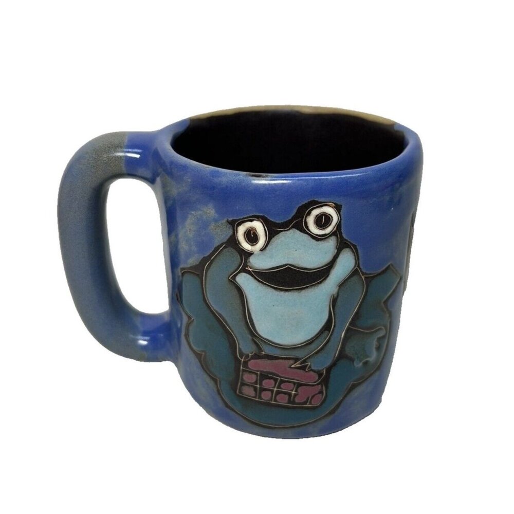 Mexican Art Pottery Design by Mara Stoneware Frog Mug Mexico